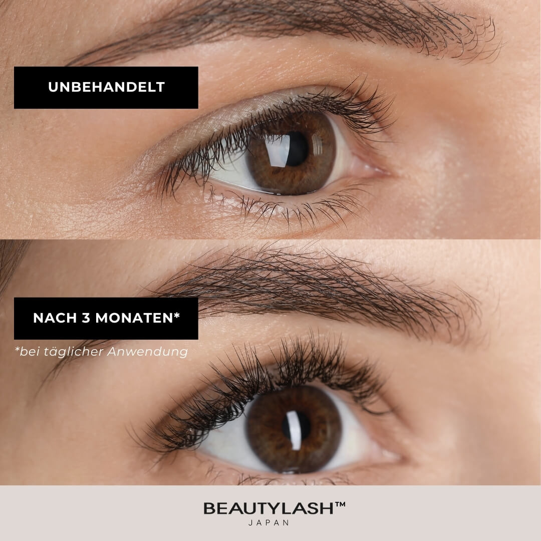 Beautylash Japan - Serum für Wimpernwachstum - Vorher Nachher Vergleich